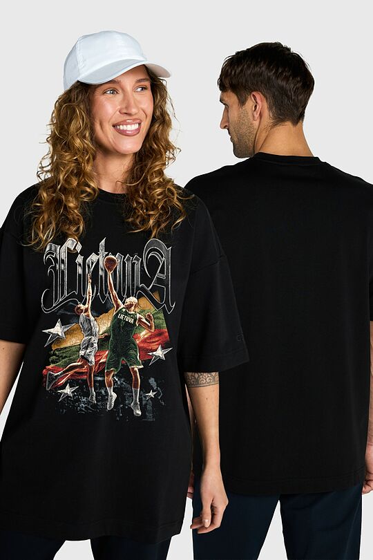 Short sleeves cotton T-shirt Nation of Champions 1 | BLACK | Audimas