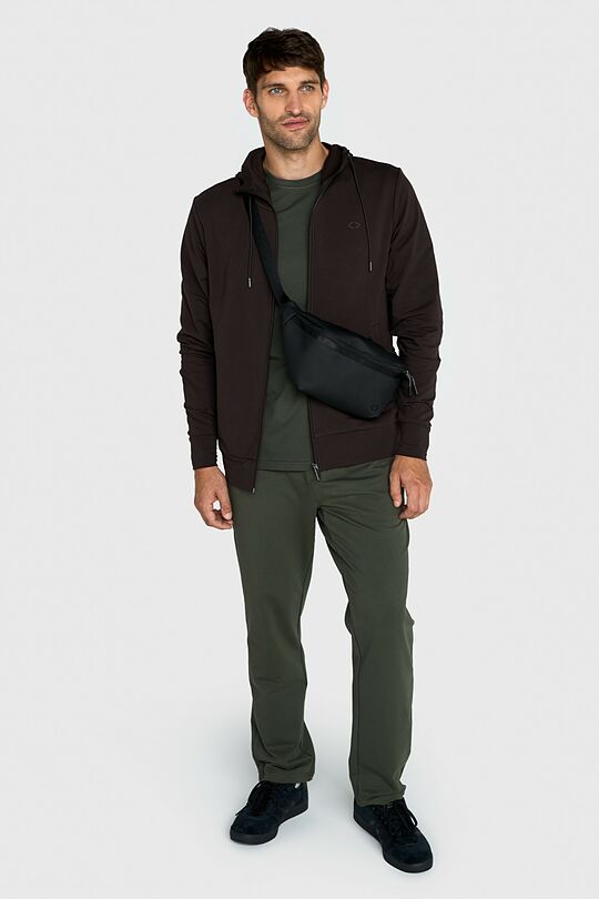 Cotton French terry full-zip hoodie 3 | BROWN | Audimas