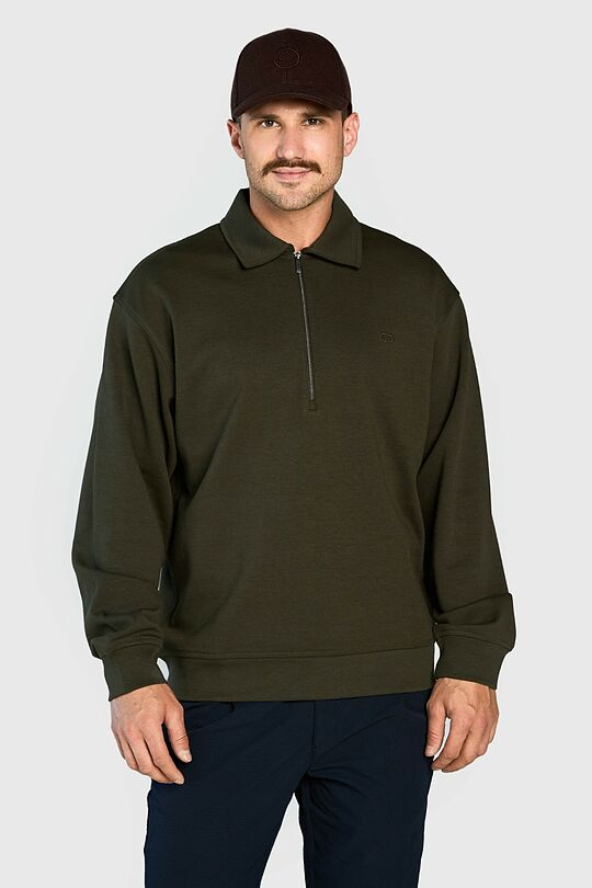 Polo half-zip sweatshirt 1 | GREEN | Audimas