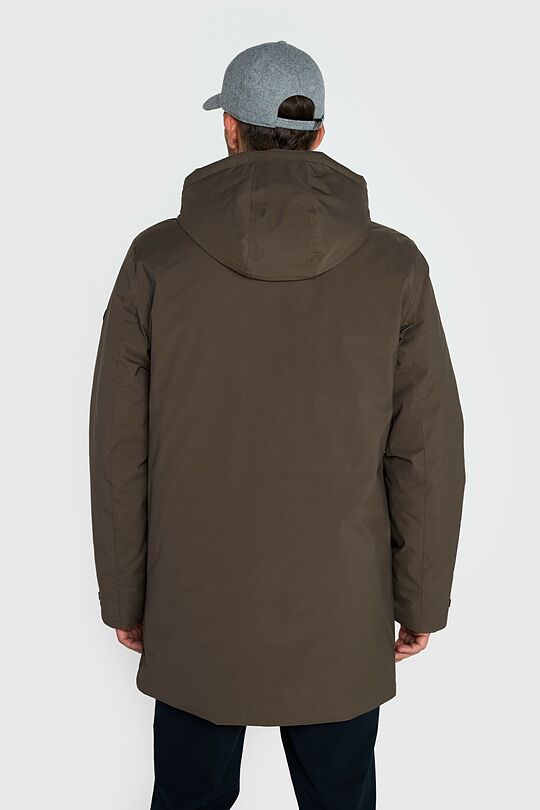 Elongated jacket with synthetic insulation and a membrane 2 | BROWN | Audimas
