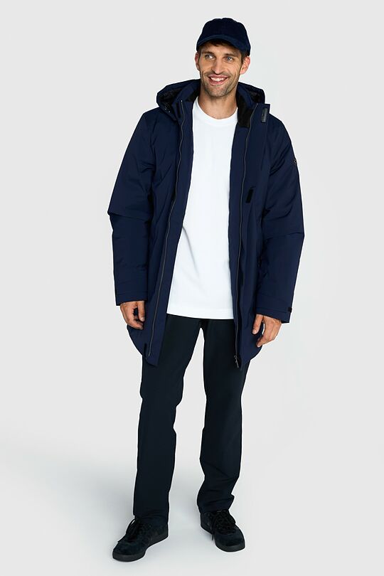Elongated jacket with synthetic insulation and a membrane 8 | BLUE | Audimas