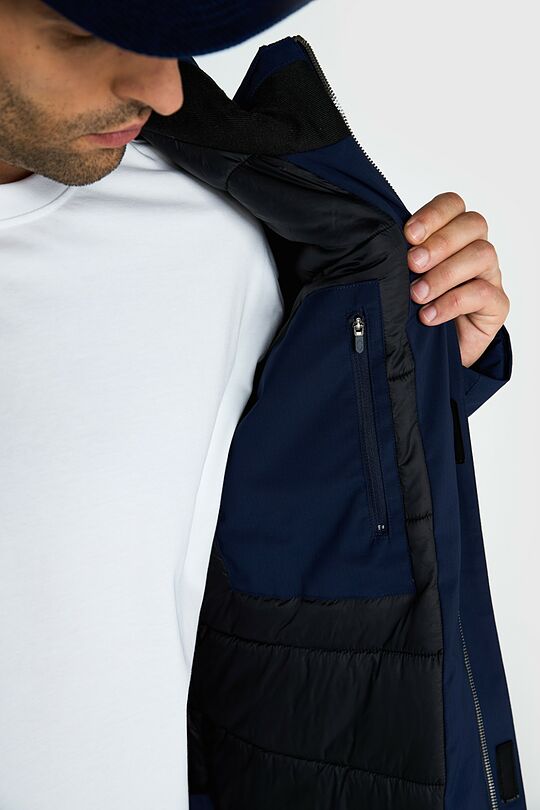 Elongated jacket with synthetic insulation and a membrane 7 | BLUE | Audimas