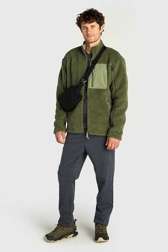 Oversized full-zip sherpa fleece jacket 4 | GREEN | Audimas