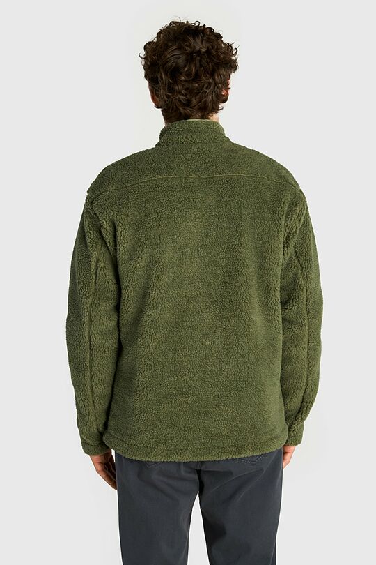 Oversized full-zip sherpa fleece jacket 2 | GREEN | Audimas