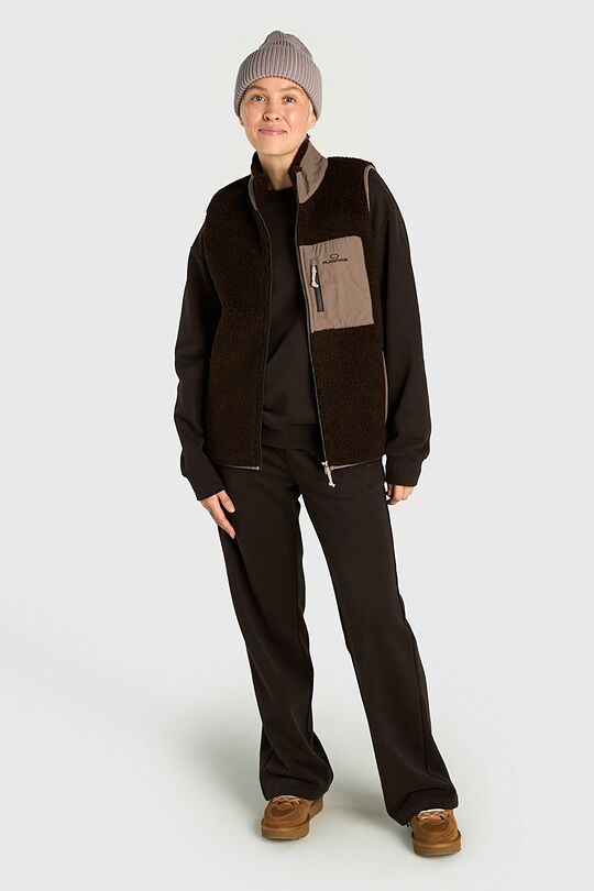 Sherpa fleece vest 4 | BROWN | Audimas