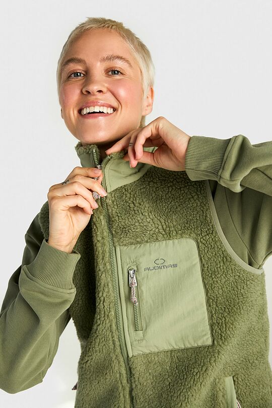 Sherpa fleece vest 4 | GREEN | Audimas