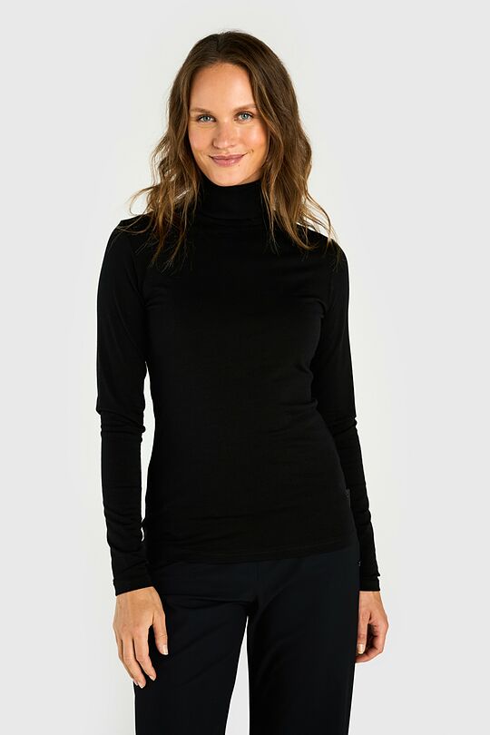 Light merino wool roll neck top 1 | BLACK | Audimas