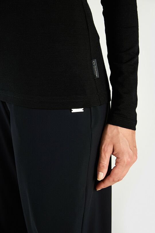 Light merino wool roll neck top 3 | BLACK | Audimas