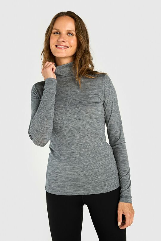 Light merino wool roll neck top 1 | GREY | Audimas