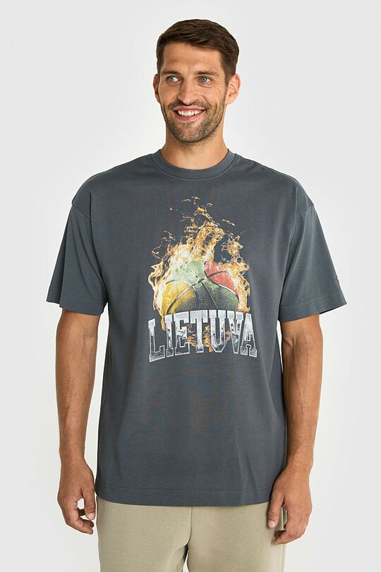 Short sleeves cotton T-shirt Control the Court! 3 | GREY | Audimas