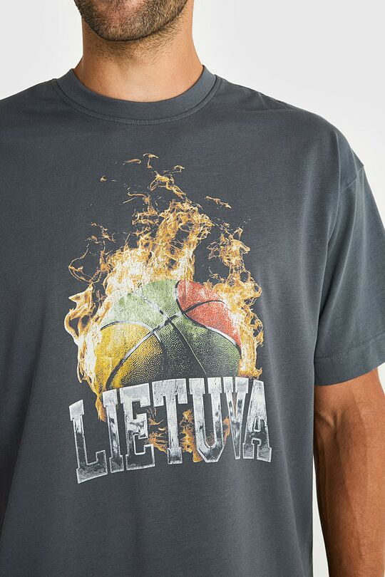 Short sleeves cotton T-shirt Control the Court! 5 | GREY | Audimas