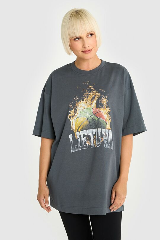 Short sleeves cotton T-shirt Control the Court! 2 | GREY | Audimas