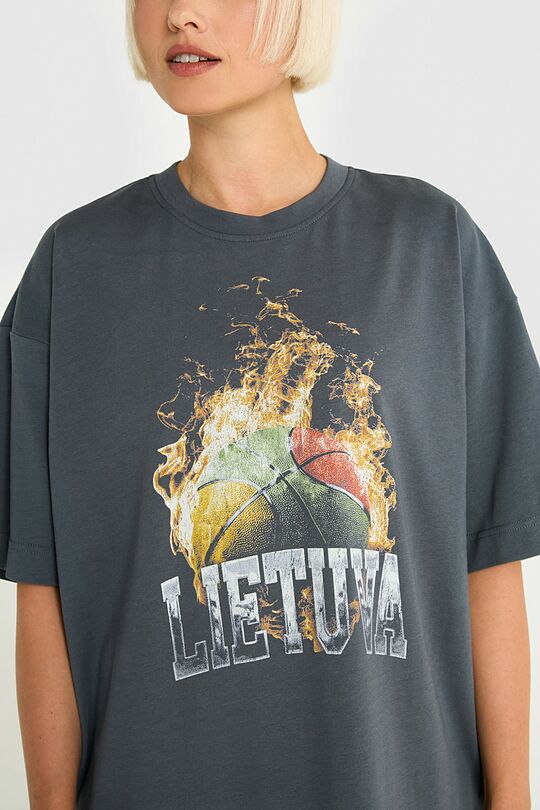 Short sleeves cotton T-shirt Control the Court! 6 | GREY | Audimas
