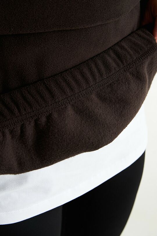 Fleece half-zip sweatshirt 5 | BROWN | Audimas