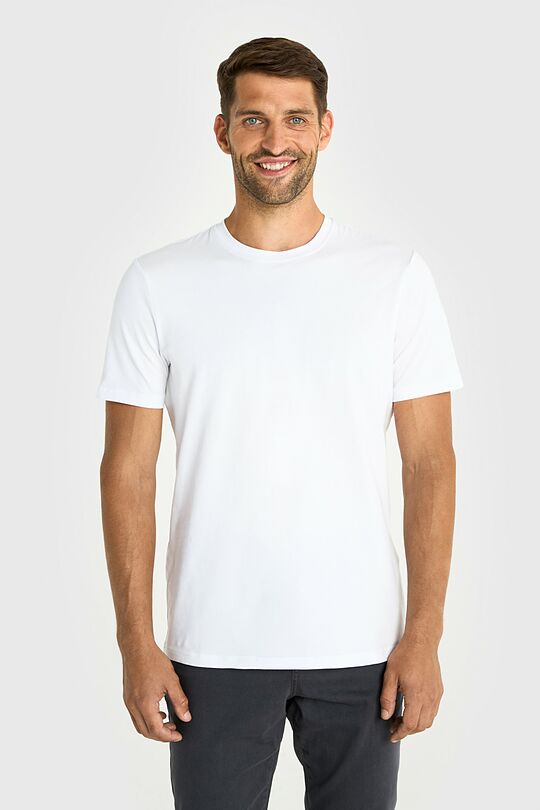Short sleeve cotton T-shirt 1 | WHITE | Audimas