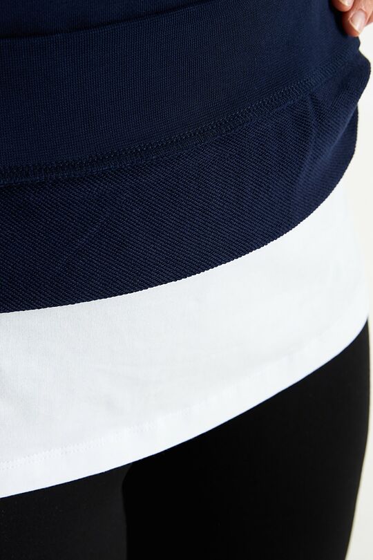 Cotton French terry crewneck sweatshirt 4 | BLUE | Audimas