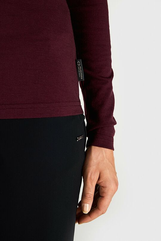 Merino wool long sleeve round neck top 3 | PURPLE | Audimas