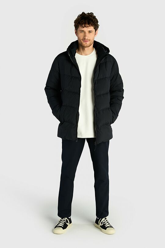 Down jacket with hood 9 | BLACK | Audimas
