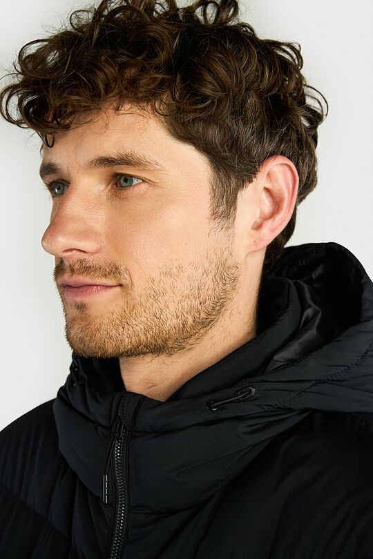Down jacket with hood 4 | BLACK | Audimas