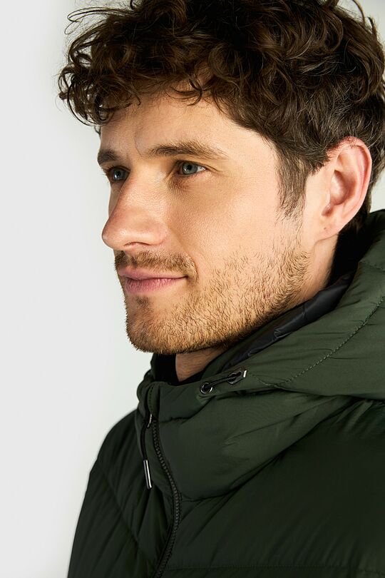 Down jacket with hood 4 | GREEN | Audimas