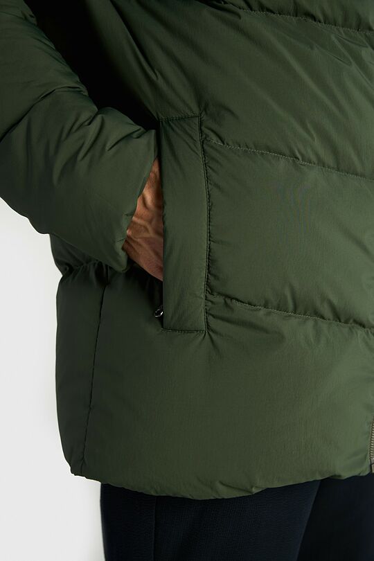 Down jacket with hood 5 | GREEN | Audimas