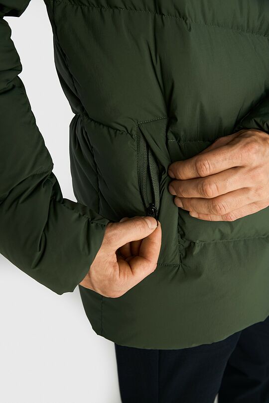 Down jacket with hood 7 | GREEN | Audimas