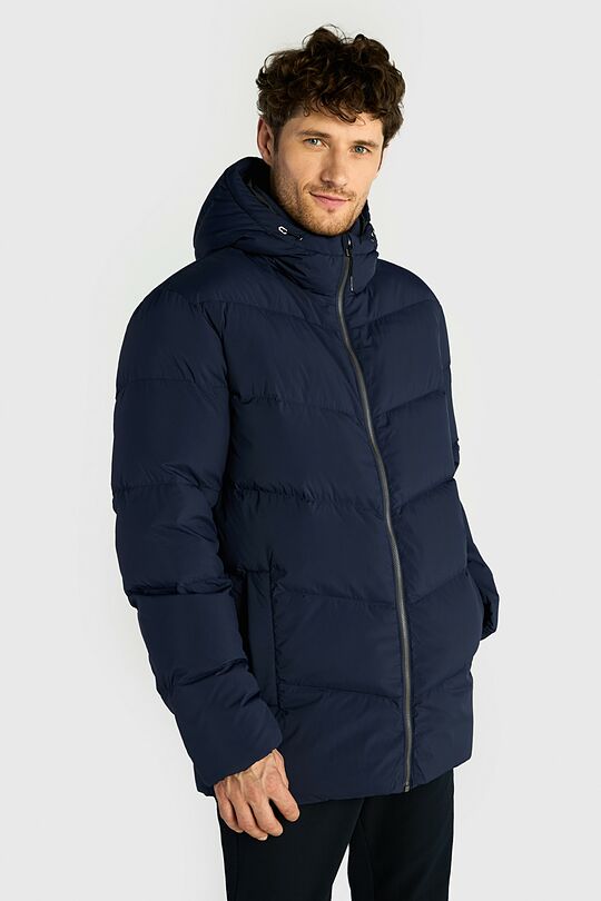 Down jacket with hood 1 | BLUE | Audimas