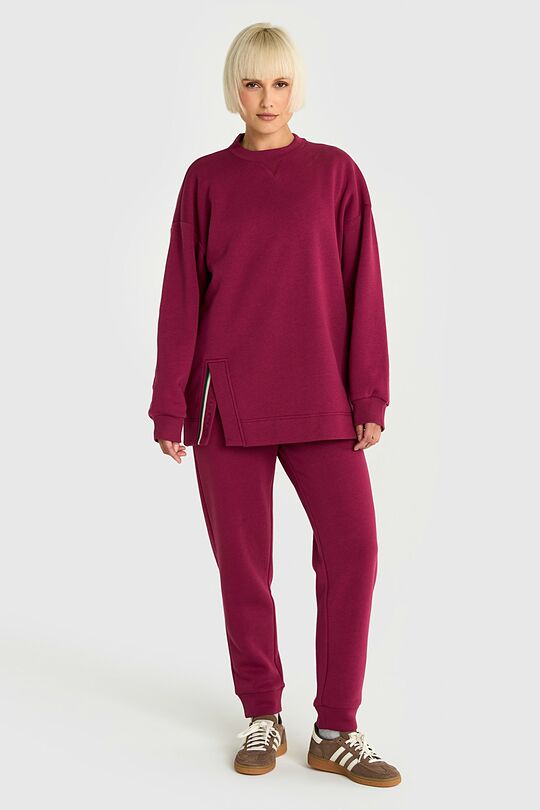 Cotton fleece sweatshirt 5 | PINK | Audimas