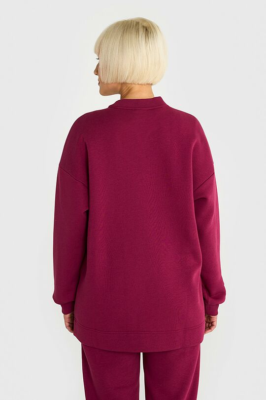 Cotton fleece sweatshirt 3 | PINK | Audimas