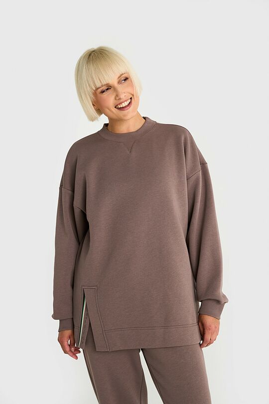 Cotton fleece sweatshirt 1 | Hazel | Audimas