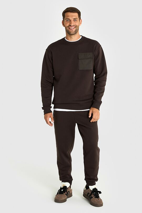 Cotton fleece sweatpants 1 | BROWN | Audimas