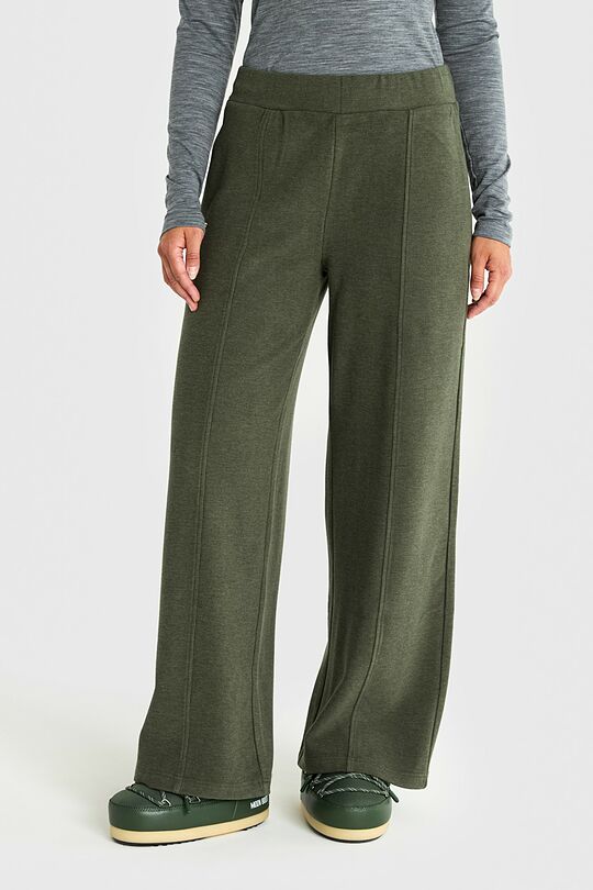 Velour wide sweatpants 2 | GREEN | Audimas