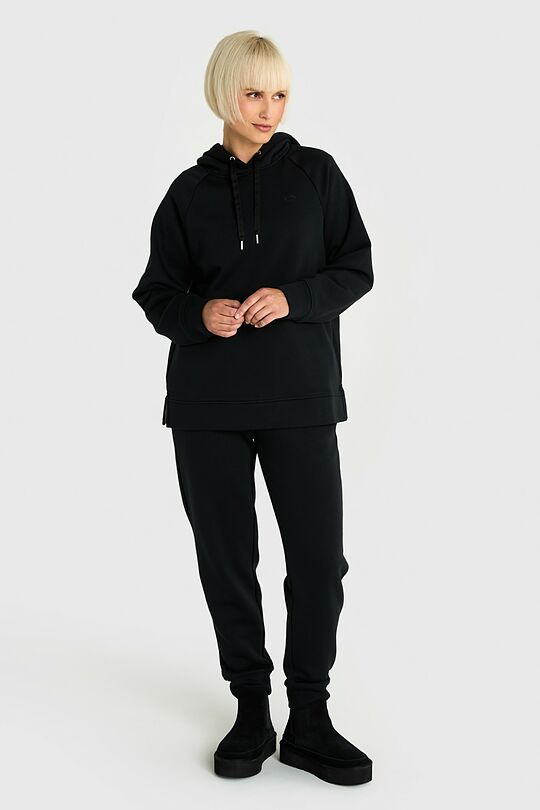 Cotton fleece hoodie 6 | BLACK | Audimas