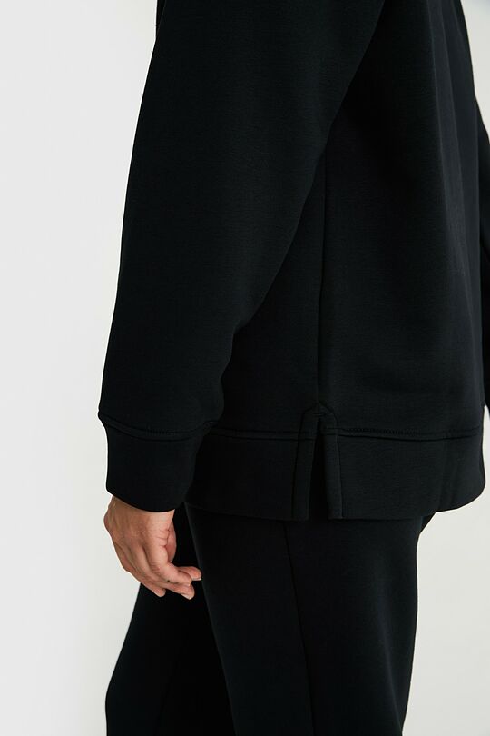 Cotton fleece hoodie 3 | BLACK | Audimas