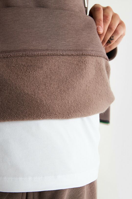 Cotton fleece hoodie 5 | Cream | Audimas