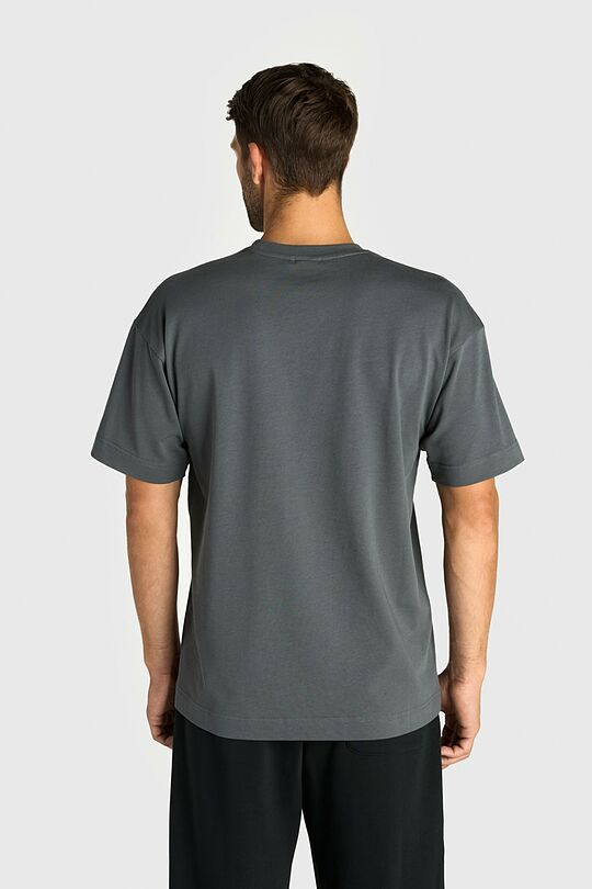 Oversized short sleeve cotton T-shirt 4 | GREY | Audimas