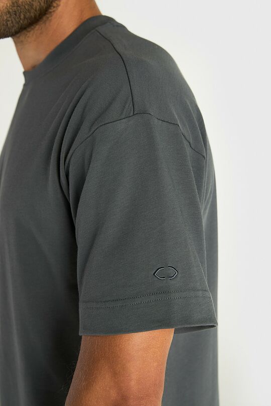 Oversized short sleeve cotton T-shirt 6 | GREY | Audimas