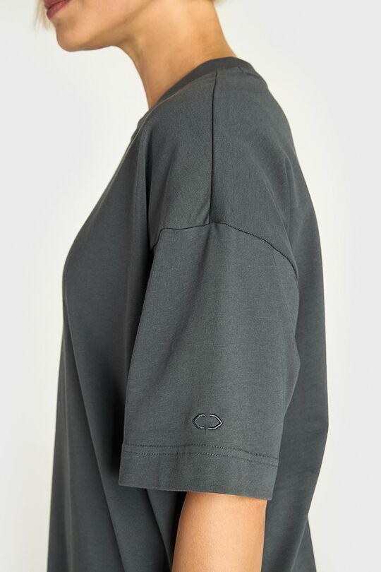 Oversized short sleeve cotton T-shirt 7 | GREY | Audimas