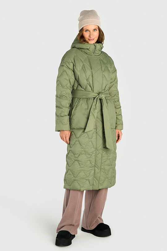 Down coat with cocooning hood 2 | GREEN | Audimas