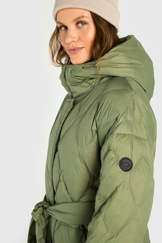 Down coat with cocooning hood 4 | GREEN | Audimas