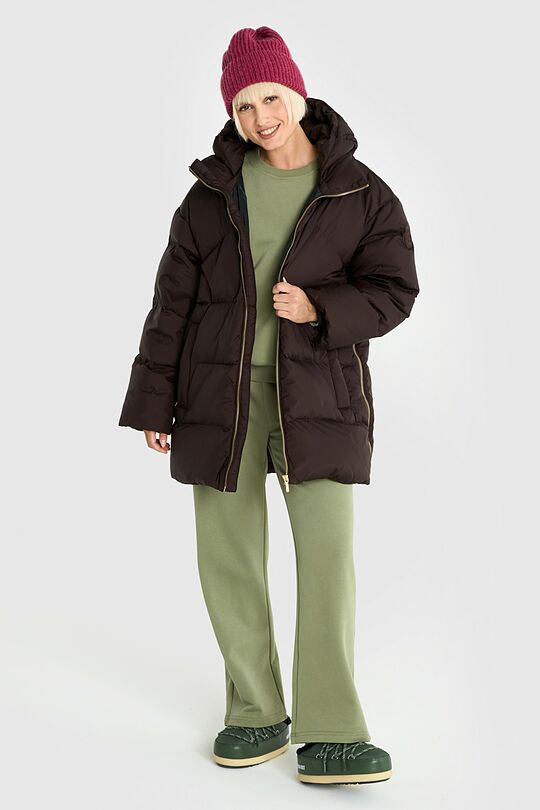 Long down jacket 8 | BROWN | Audimas