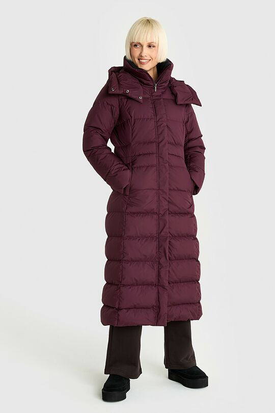 Long down coat 8 | burgundy | Audimas