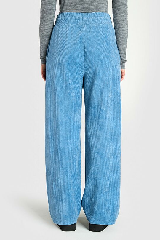 Wide corduroy velour sweatpants 4 | BLUE | Audimas