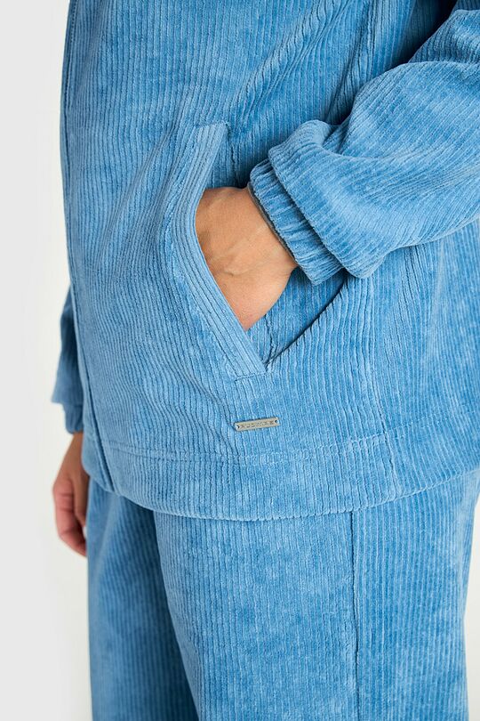 Full-zip corduroy velour sweatshirt 4 | BLUE | Audimas