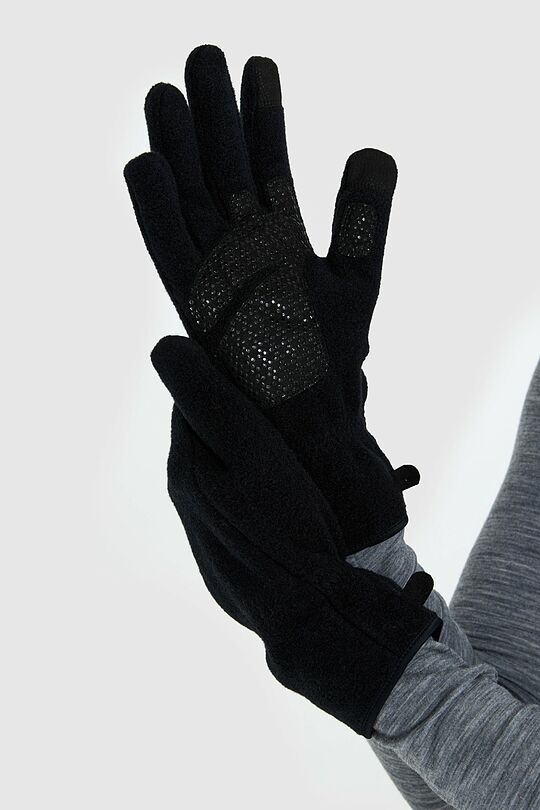 Polartec 100 Series fleece gloves 2 | BLACK | Audimas