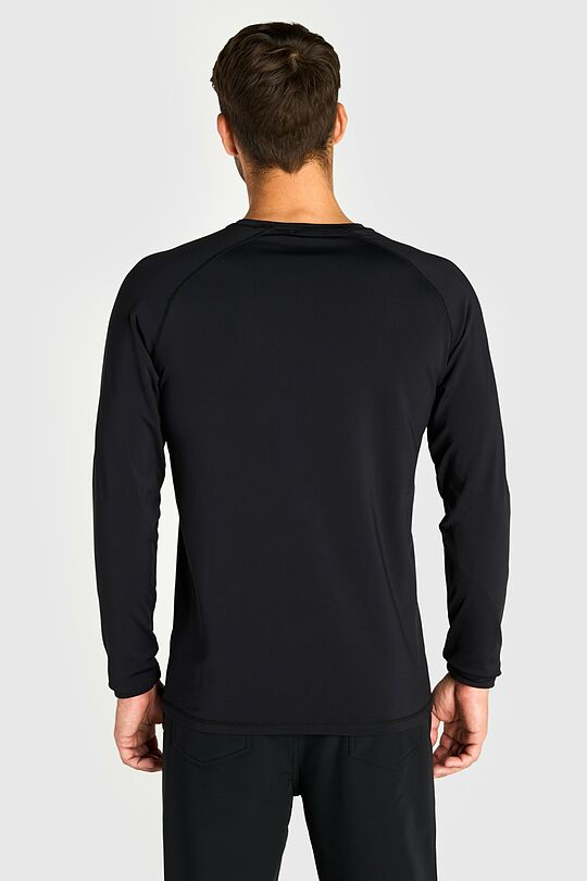 Synthetic T-shirts with brushed inside 2 | BLACK | Audimas