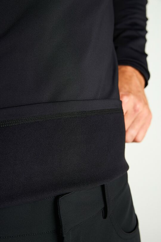 Synthetic T-shirts with brushed inside 4 | BLACK | Audimas