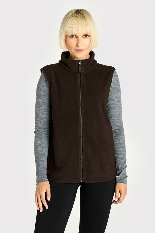 Full-zip fleece vest 1 | BROWN | Audimas