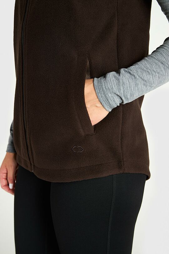 Full-zip fleece vest 3 | BROWN | Audimas