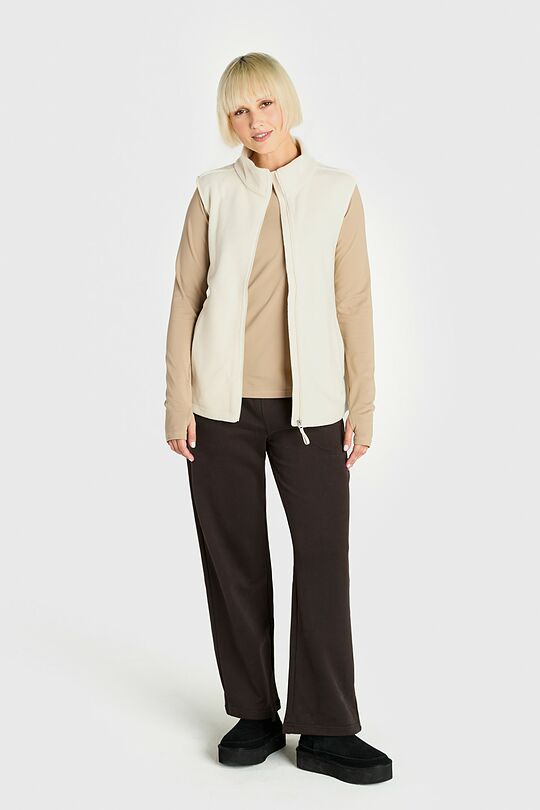 Full-zip fleece vest 5 | Cream | Audimas